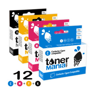 Pack 12 cartuchos 2 T0481 (N) + 2 T0482 (C) + 2 T0483 (M) + 2 T0
