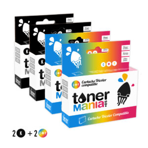 2 Cartuchos HP 302XL Negro + 2 Cartuchos HP 302XL Tricolor Compa