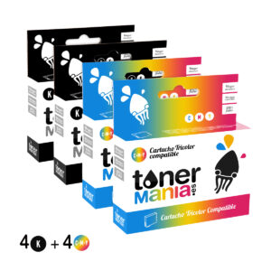 Pack 8 cartuchos 4 T040 (N) + 4 T041 (Tricolor)